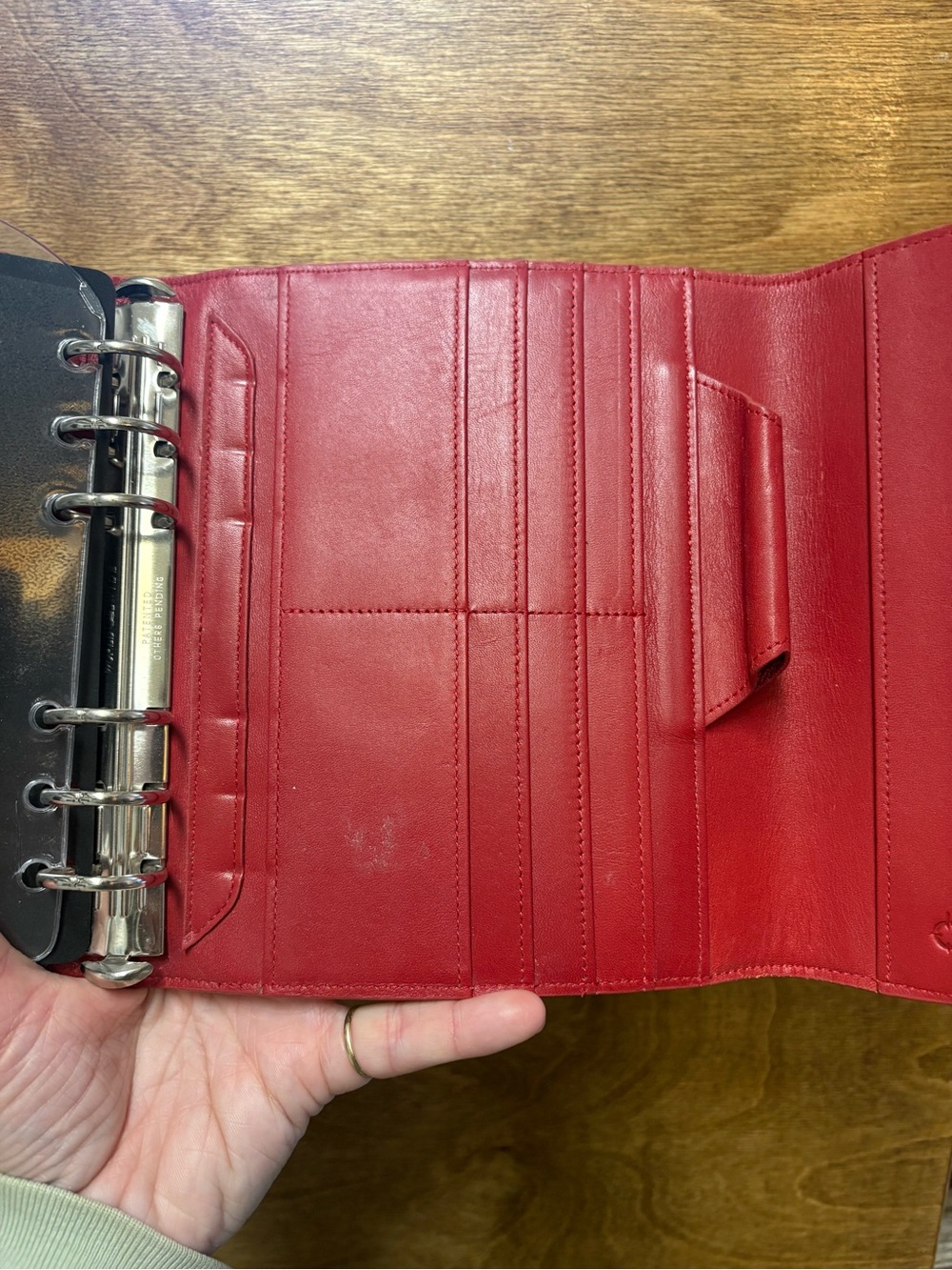 Vintage Franklin Covey Red Leather Pocket Planner & Wallet - Picture 5 of 5